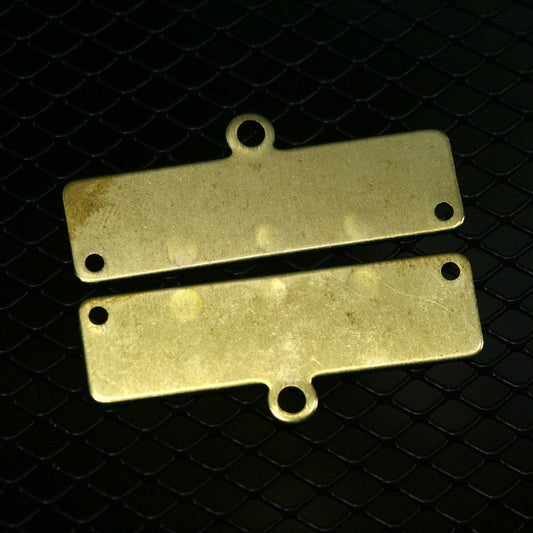 Raw Brass Bracelet Part 35x14x0.8mm 2 hole 1355R2A RBBP ( stamping )