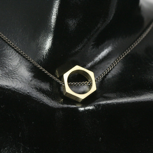 raw brass bead frame hexagonal 10x3.5mm 1860