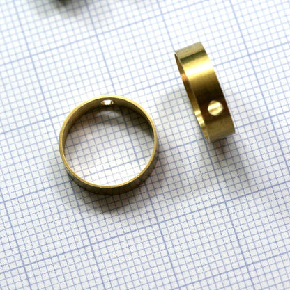 brass bead frame 20 pcs 14x4mm 0,55"x0,16" (hole 13mm 0,51") 1 hole ring ring 1216R