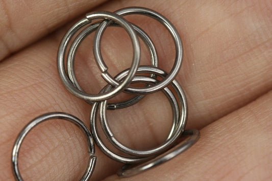 Open jump ring 14mm 17 gauge( 1,2mm ) gun metal brass jumpring 1417GM-40