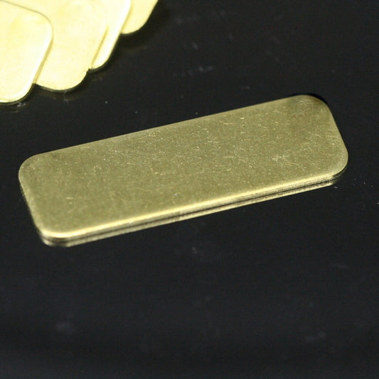 Rectangle tag 10x30mm raw brass no hole thickness 0,85mm 20 gauge charms ,Findings 716RW-200
