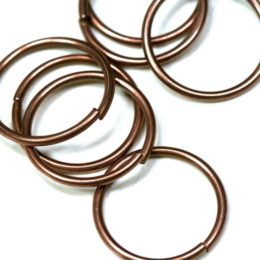 Open jump ring brass copper tone brass 50 pcs 22mmUS9 15 gauge( 1,5mm ) jumpring 2215JC-47 235