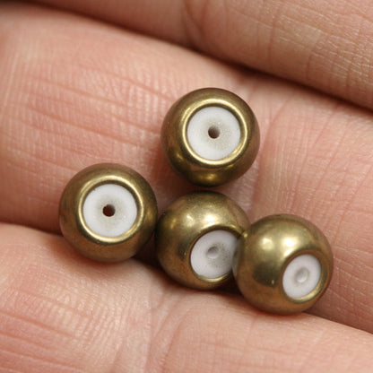 Stopper bead bracelet, Sliding Adjustable, Rondelle Rubber Stopper, beads stopper charm jewelry raw brass bab2 1388R