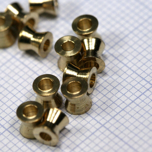 spacer bead 4x4mm (hole 12 gauge 1.8mm) raw solid brass , findings bab1.8 1392