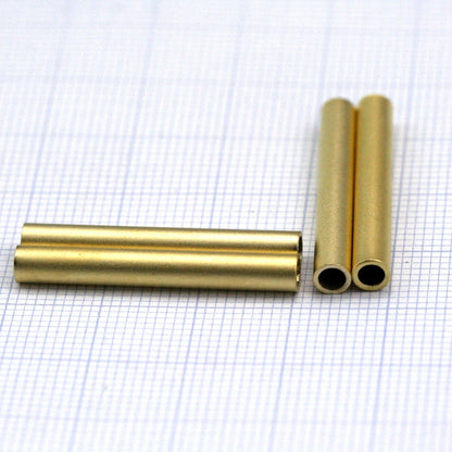 Gold plated brass tube 4x30mm (hole 2.8mm 9 gauge) spacer bead OZ1473