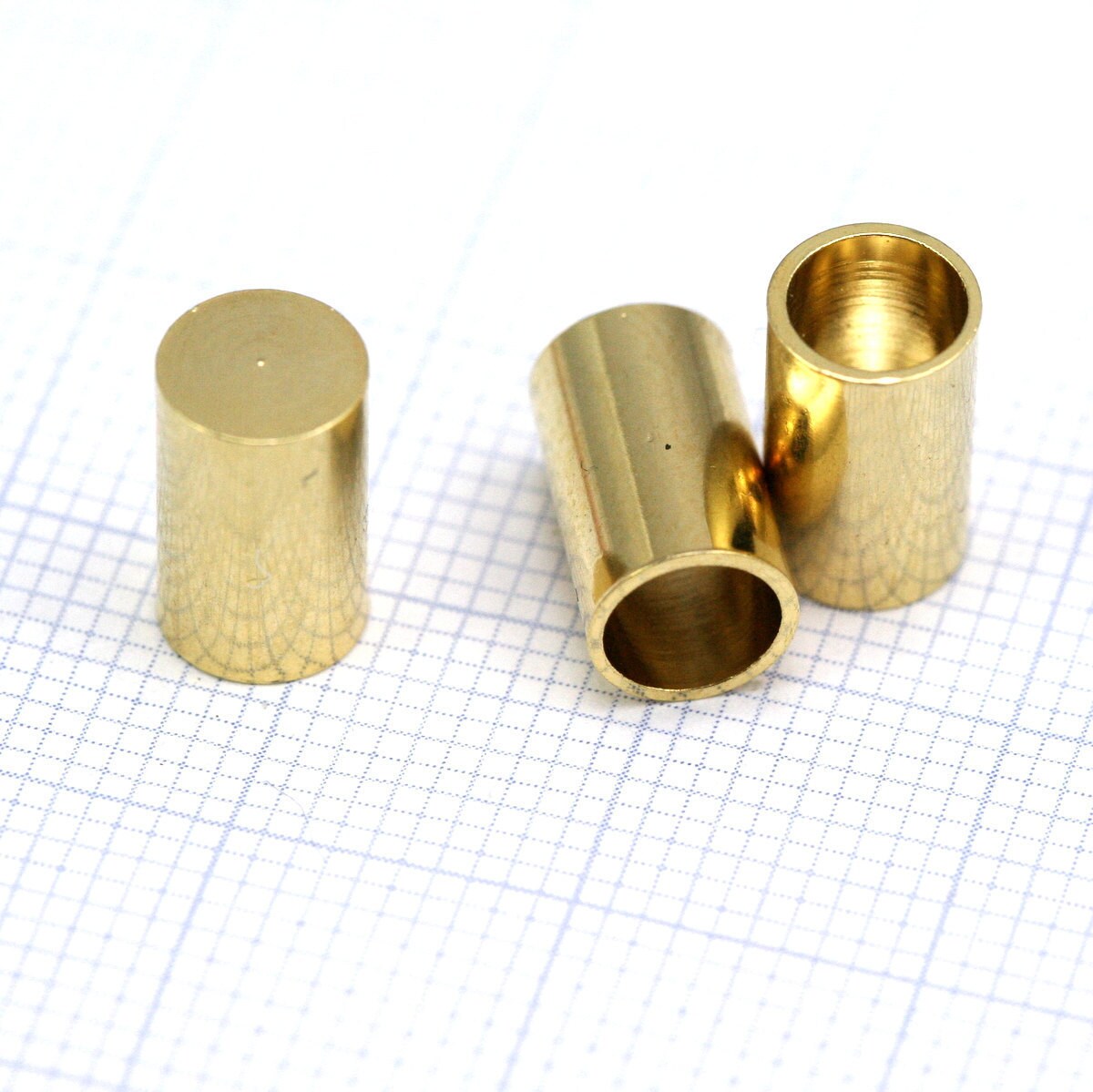 ribbon end, 6X10mm 5mm inner Gold plated brass cord tip ends,ends cap, findings ENC5 1646