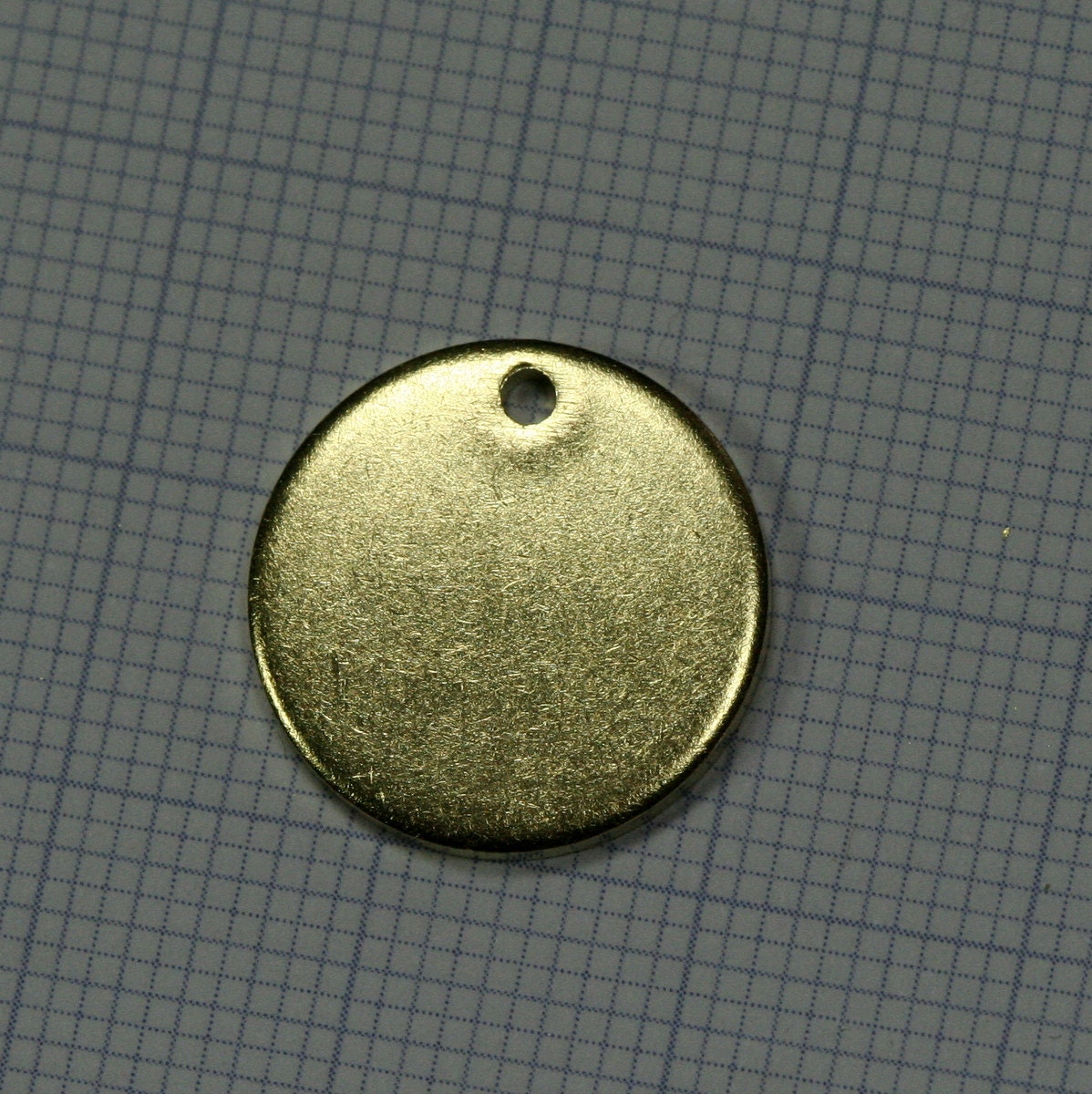 Circle tag Raw Brass 16mm 1.5mm thickness Charms ,Findings 64RK-50