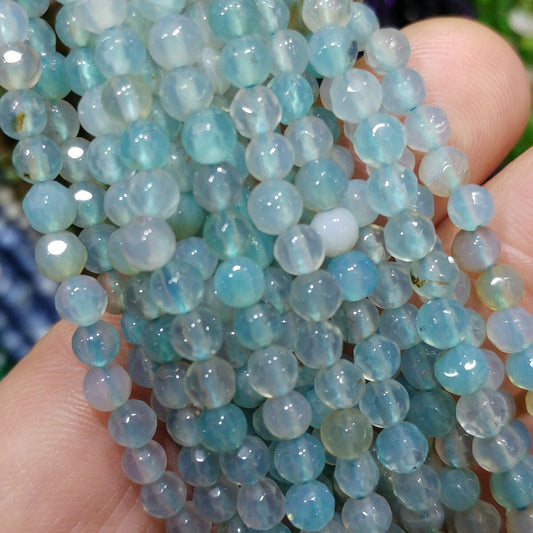 Natural Faceted agate beads, 4mm dyed agate beads, semiprecious stones, jewelry design, wholesale beads B40