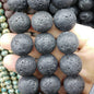 Round Lava Beads, 5 pcs 20mm Lava Beads, gemstone beads, semiprecious stones, jewelry design, wholesale beads B200