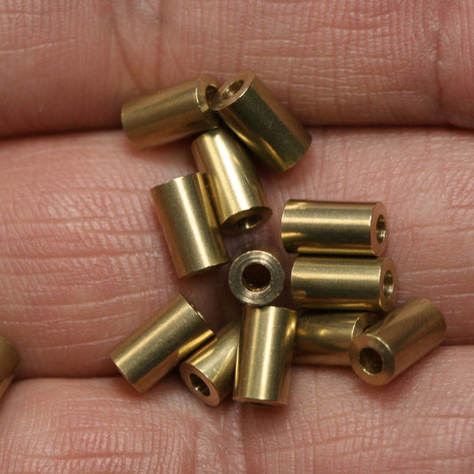Raw brass tube 4x7mm (hole 2mm) pendant,findings spacer bead bab2T 1000-7 tmlp