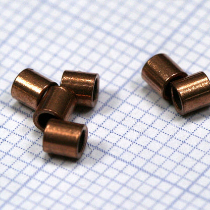 Crimp tubes, crimp beads 2.5x2.5mm 1,75mm 14 gauge inside diameter. raw copper 1401R-15 crmb