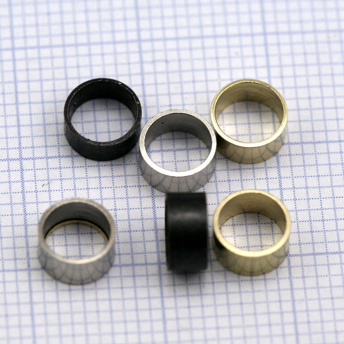 Spacer Bead Raw Brass Cylinder 6x3mm (hole 5.2mm) Charms, Pendant, Findings bab5 5006