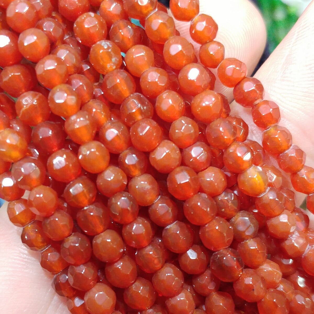 Natural Faceted agate beads, 4mm dyed agate beads, semiprecious stones, jewelry design, wholesale beads B40