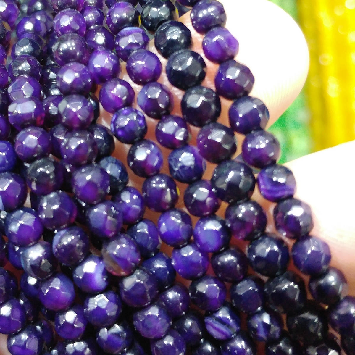 Natural Faceted agate beads, 4mm dyed agate beads, semiprecious stones, jewelry design, wholesale beads B40