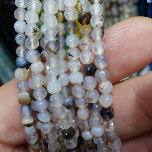 Natural Faceted agate beads, 4mm dyed agate beads, semiprecious stones, jewelry design, wholesale beads B40