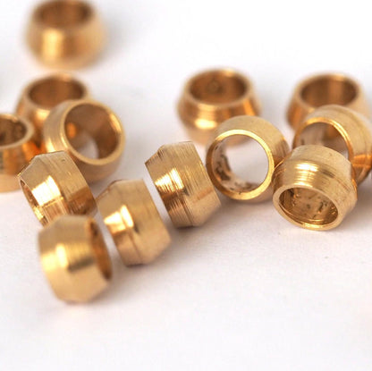 raw brass bead 4.6x2.7mm (hole 3mm) lift spacer bead bab5 1570