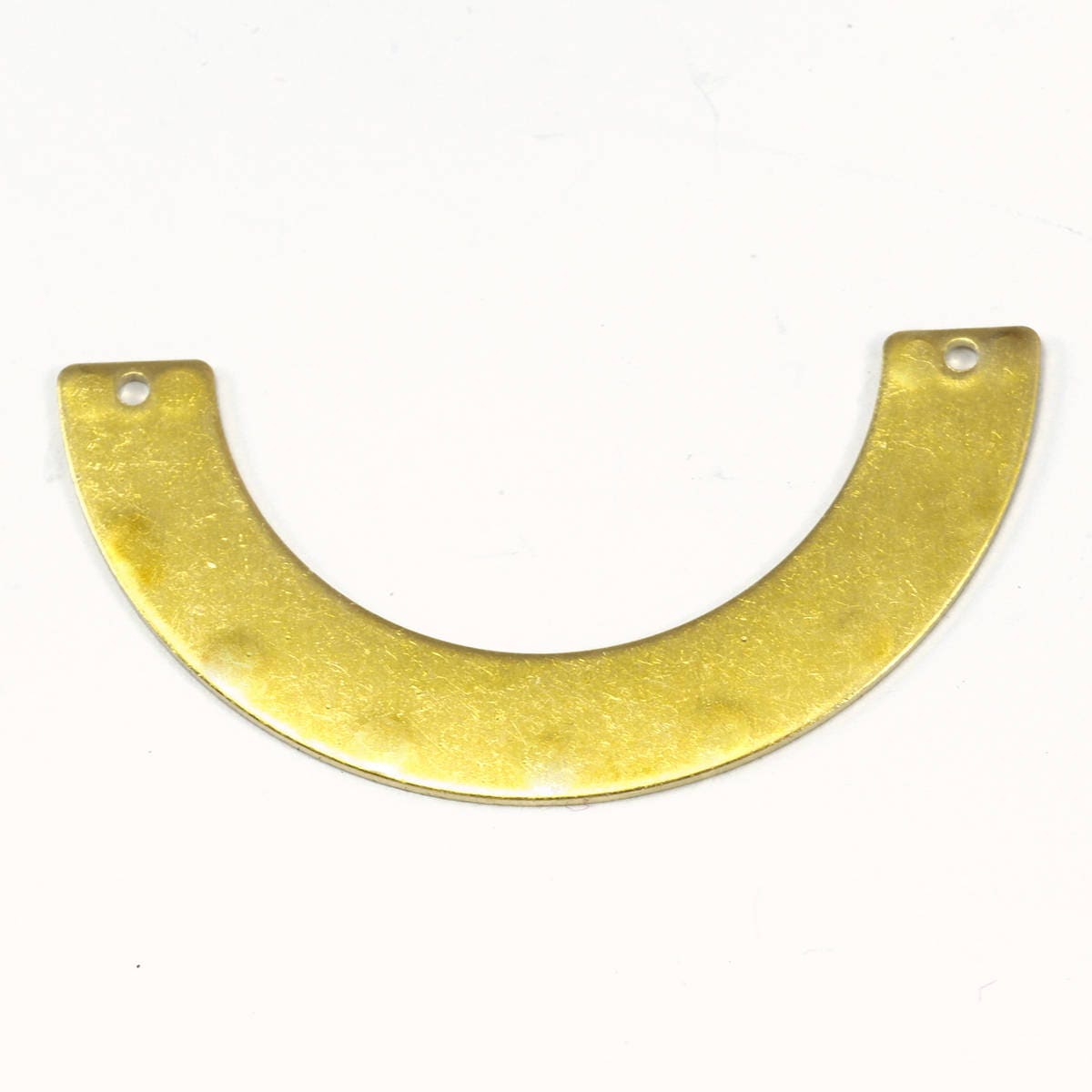 Ushape semi circle 50x25x0.8mm raw brass SCS 1573M2 2 holes