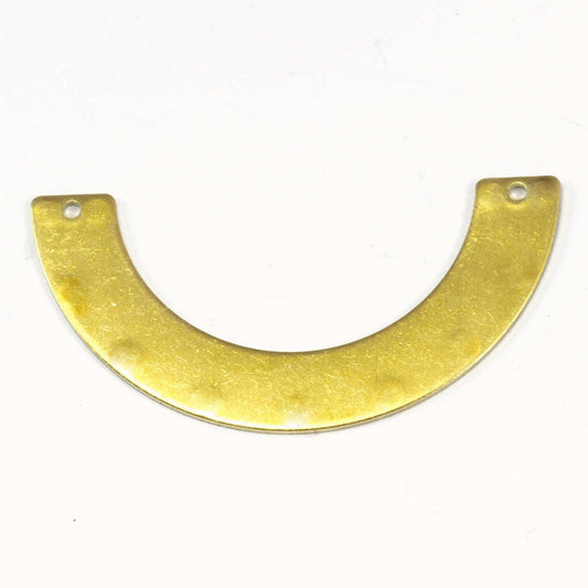 Ushape semi circle 50x25x0.8mm raw brass SCS 1573M2 2 holes