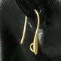 20 pcs 21mm raw brass earring hook with loop 1261