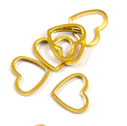 raw brass heart 14X12mm thickness 1.5mm 15 gauge 1266