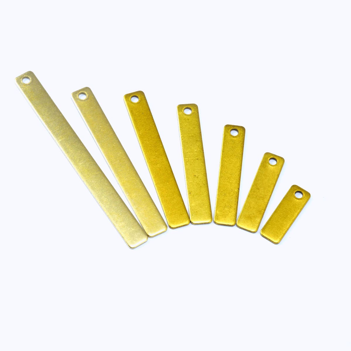 rectangle 1 hole raw Brass 5x15mm charms ,findings 1578R-15-44 tmlp
