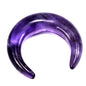 Amethyst crescent gemstone 30mm 7mm thickness 1586