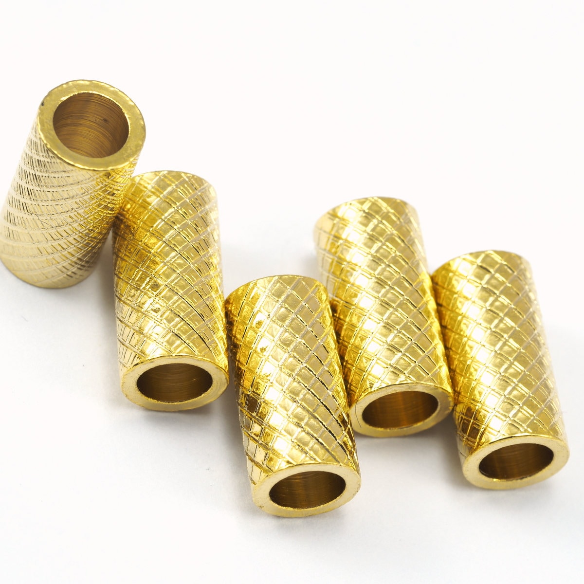 Gold Plated brass tube 6x12mm (hole 4mm) brass charms, findings spacer bead bab4 ttt612