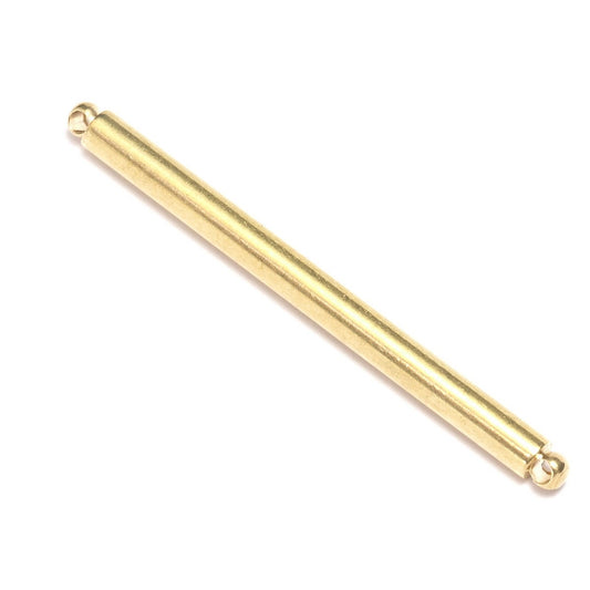 raw brass connector rod 3x40mm (1.2mm 0,05" 16 gauge hole ) 1869R
