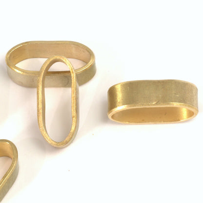 leather, ribbon ,cord ,slider , 18x7.5x6mm raw brass spacer hole 16x6mm bab 1870