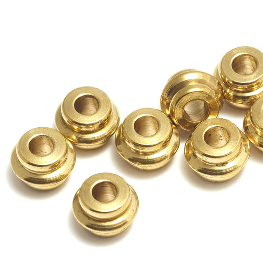 Raw brass spacer bead 5,6x7,8mm (hole 3mm) bab3 OZ1527