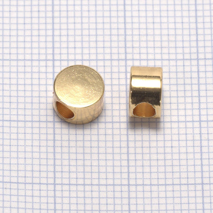 Cylinder round brass beads lift 7x4,5mm ( hole 3mm) bab3 tmlp oz394