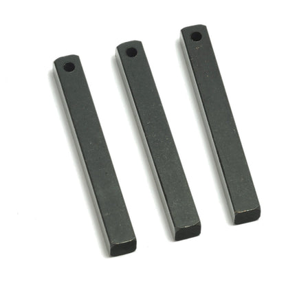 Black oxidized brass bar 5x40mm square stamping rod sbl540 1934