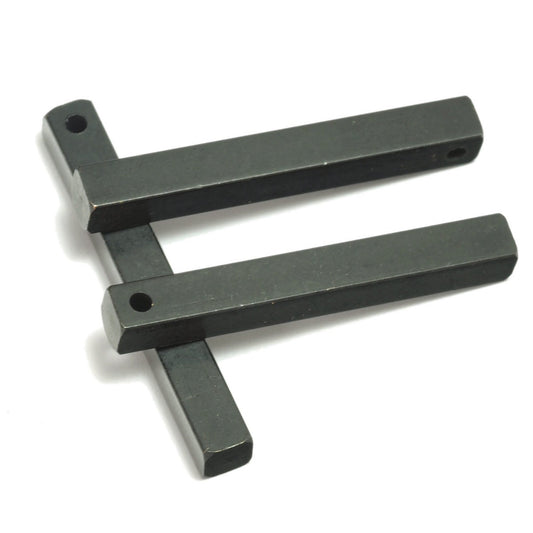 Black oxidized brass bar 5x40mm square stamping rod sbl540 1934