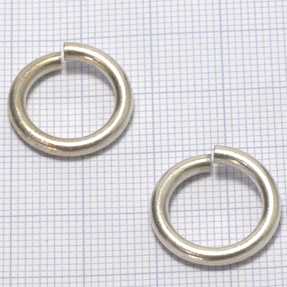 Open jump ring Aprx. 18mm 10 gauge( 2.5mm )US 1 3/4 Silver plated brass 1810JR-84 1517