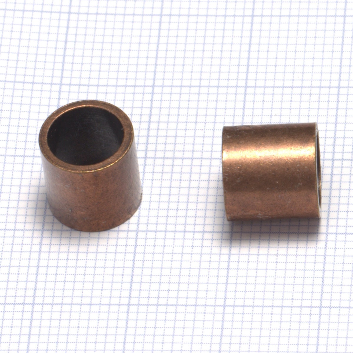 Copper tone brass Tube 20 pcs 10x10mm (hole 8mm) bab8 1726