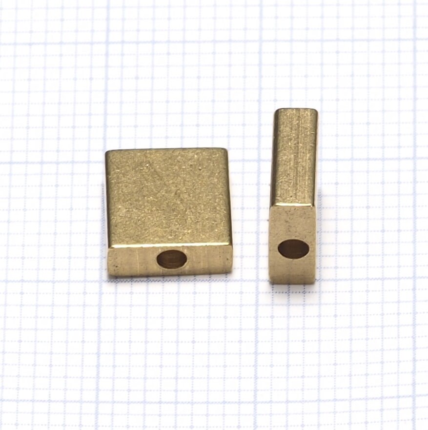 Raw Brass square for stamping 8x3mm 1873R