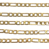 Figaro Chain Raw Brass Soldered 4mm 0.16" 686 Z194