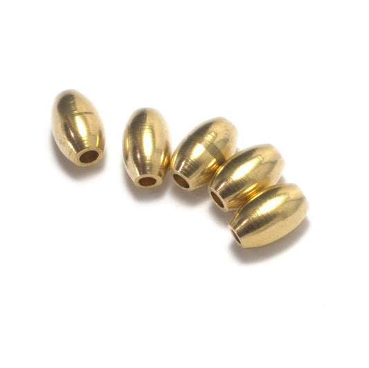 spacer bead 5x7.7mm (hole 12 gauge 1.8mm) raw solid brass , findings bab1.8 289