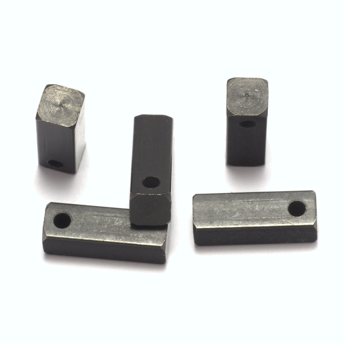 Black oxidized brass bar square stamping bar 5x15mm 3/16"x5/8" 1719 sbl15