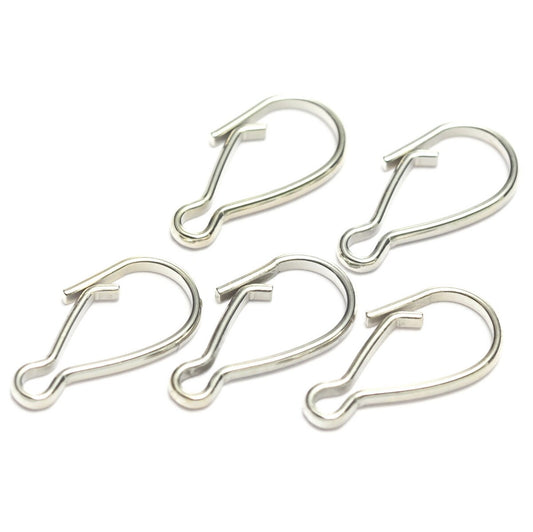 Silver tone brass wire brass lock clasp, 1371