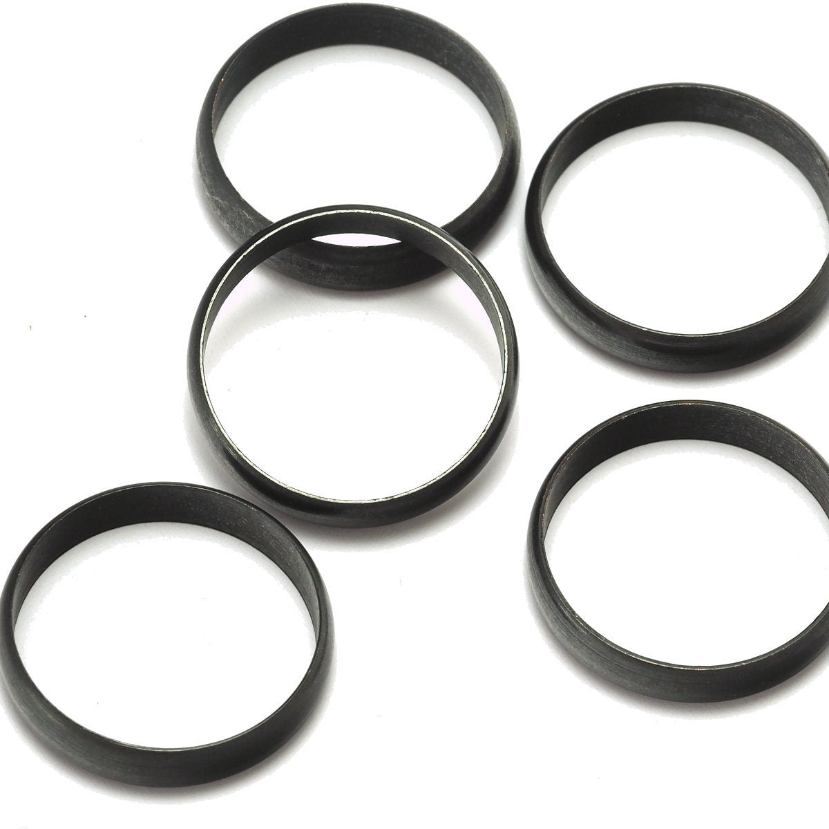 8 pcs 20x4mm (hole 18mmUS8 ) black oxidized brass ring, bab18 r18 242