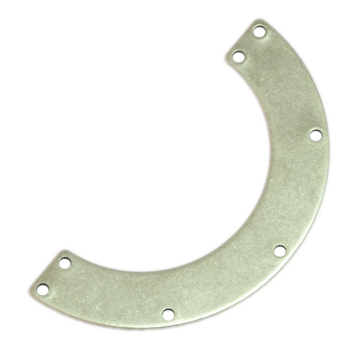 Ushape semi circle 50x25x0.8mm silver plated brass SCS 1573M7 7 holes
