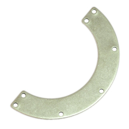Ushape semi circle 50x25x0.8mm silver plated brass SCS 1573M7 7 holes