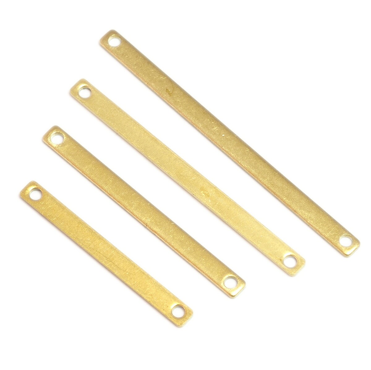 Raw Brass Long Bars 2.5mm 35mm (1.2mm 17 gauge hole) charms ,findings 1947-35-58 tmlp