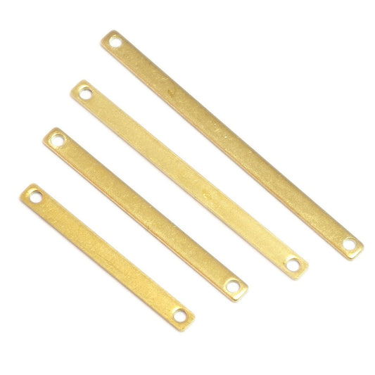 Raw Brass Long Bars 2.5mm 35mm (1.2mm 17 gauge hole) charms ,findings 1947-35-58 tmlp
