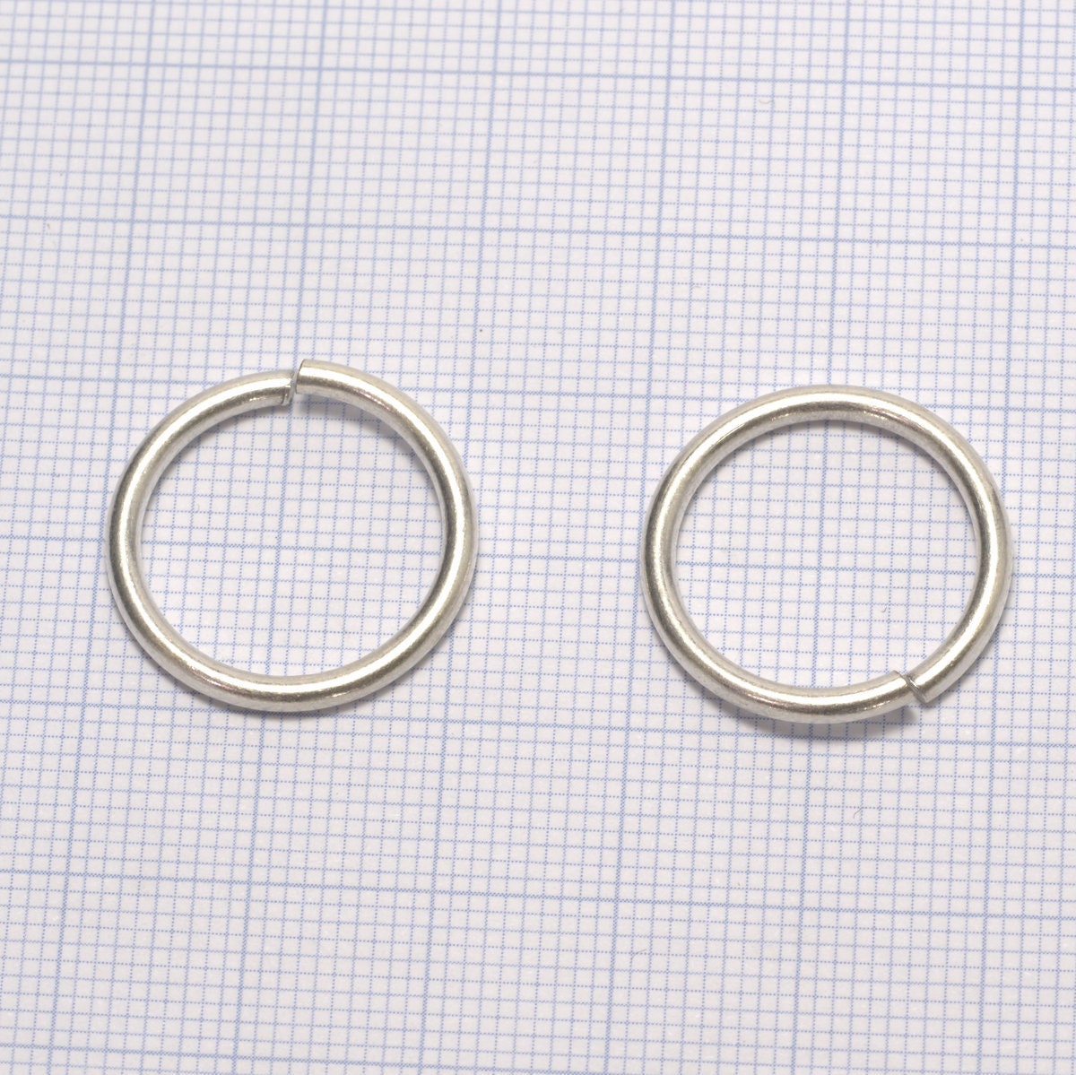 Open jump ring Aprx. 21mm 12 gauge( 2mm )US6.5 silver plated brass jumpring 2112JR-60 1515S