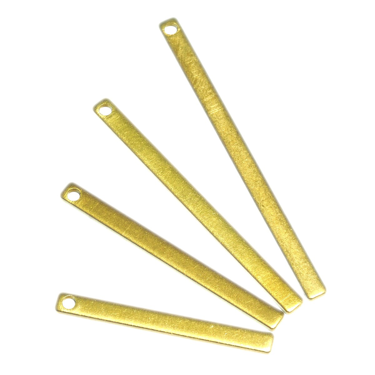 Raw Brass Long Bar Pendant 2.5mm 30mm (1.2mm 17 gauge hole) charms ,findings 1948-30-49 tmlp