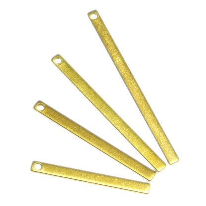 Raw Brass Long Bar Pendant 2.5mm 25mm (1.2mm 17 gauge hole) charms ,findings 1948-25-40 tmlp