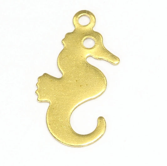 Raw brass Sea Horse 17mm bird pendant findings 057-27