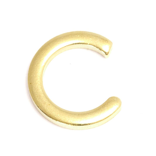 C shape without hole raw brass 12.5mm 1.5mm thickness 346